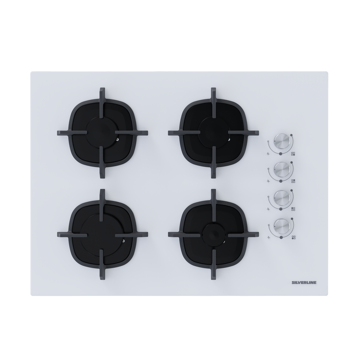 Silverline CS5700-C7W01  65cm BEYAZ Cam DÖKÜM Izg. Ankastre Ocak