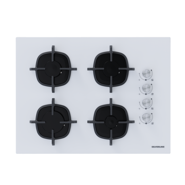 Silverline CS5700-C7W01  65cm BEYAZ Cam DÖKÜM Izg. Ankastre Ocak