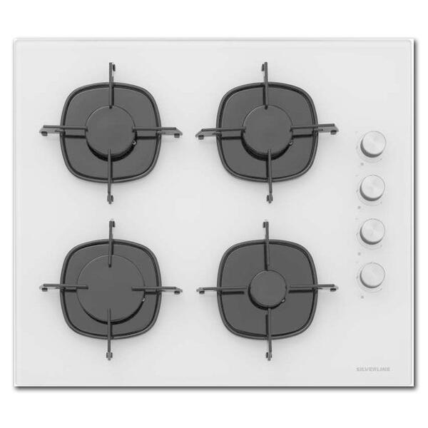 Silverline CS5700-E6W01  60cm BEYAZ Cam Emaye Izg. Ankastre Ocak