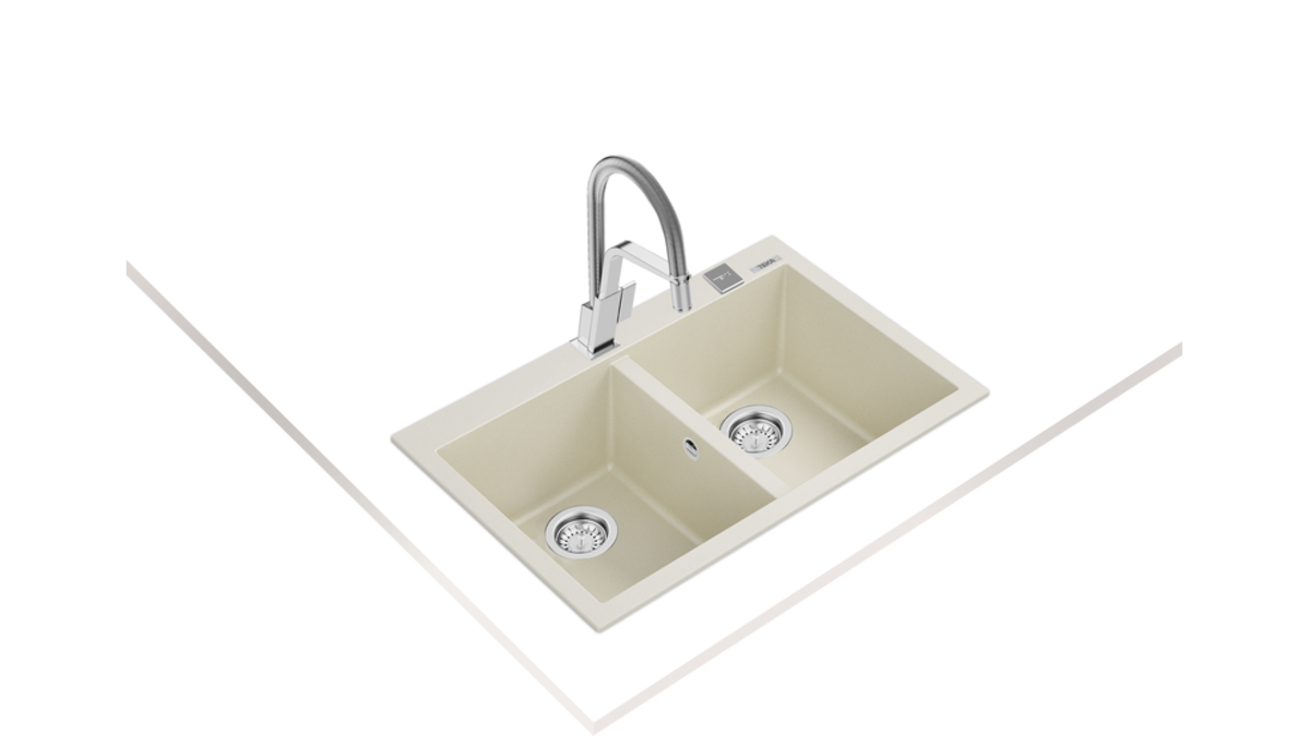 Teka FORSQUARE 2B 790 TG (Bright Cream) Krem Granit Evye