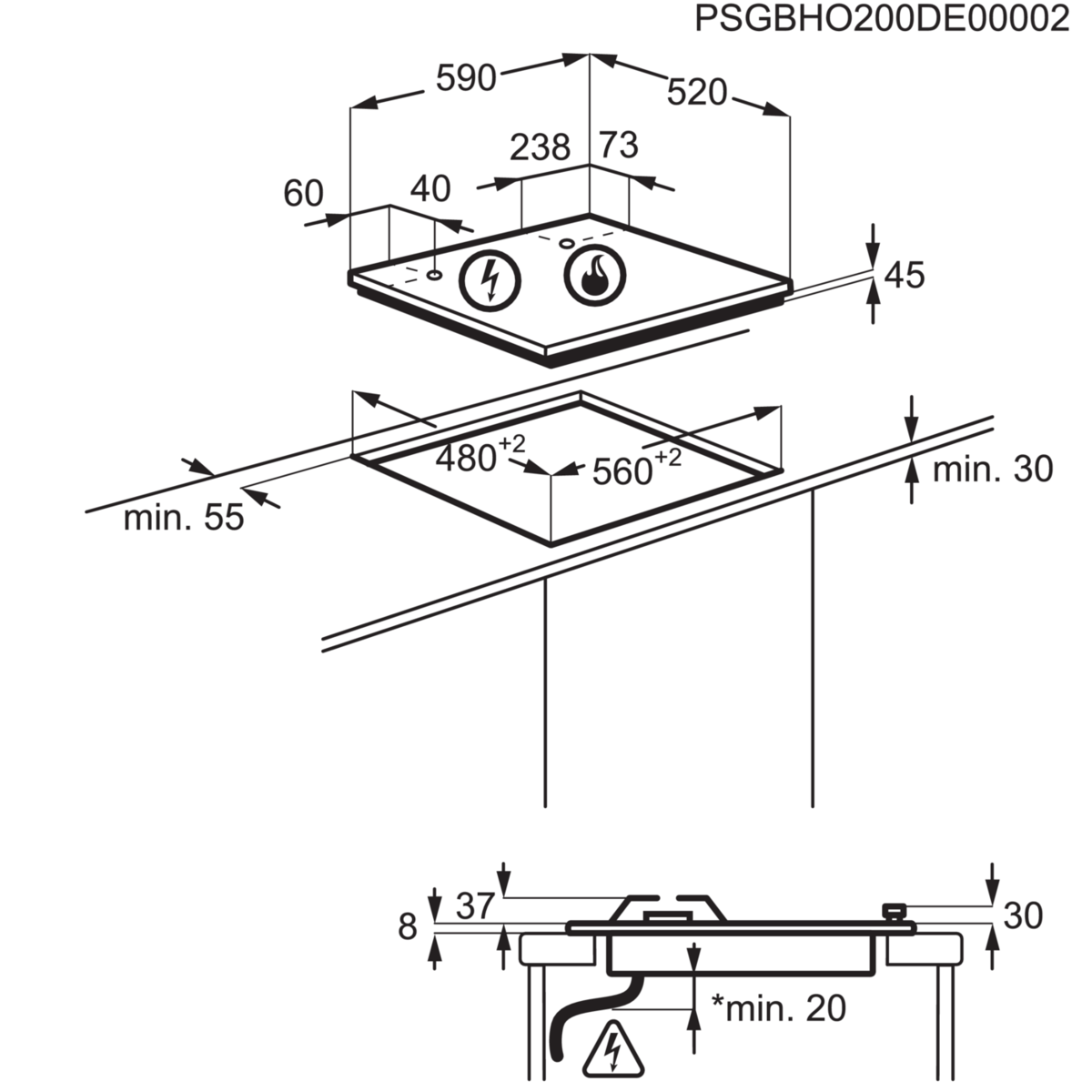 Electrolux EGH6343RON Krem Rustik Ankastre Ocak