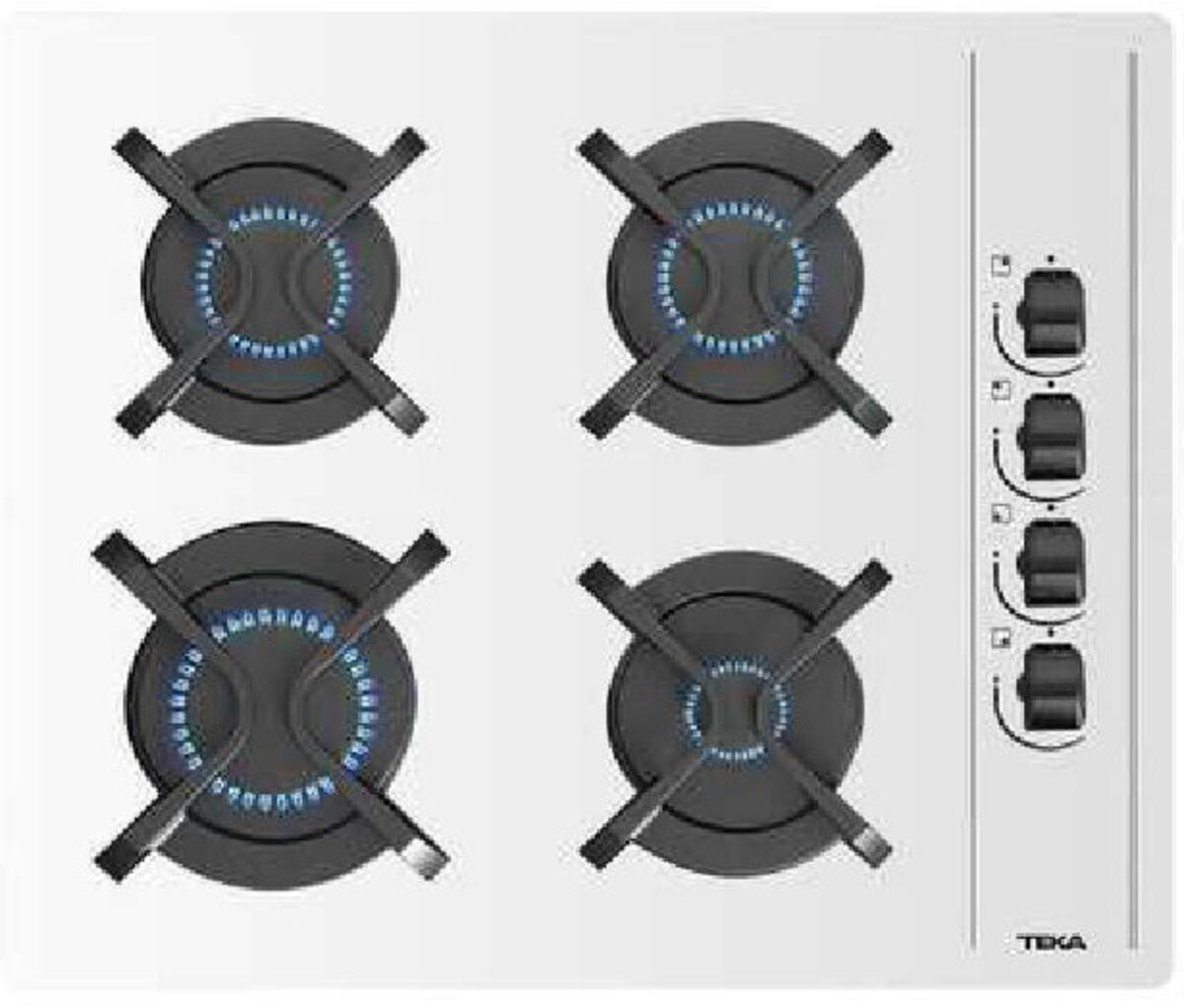 Teka GBC 64002 KBC WH (E4) Beyaz Cam Ankastre Ocak