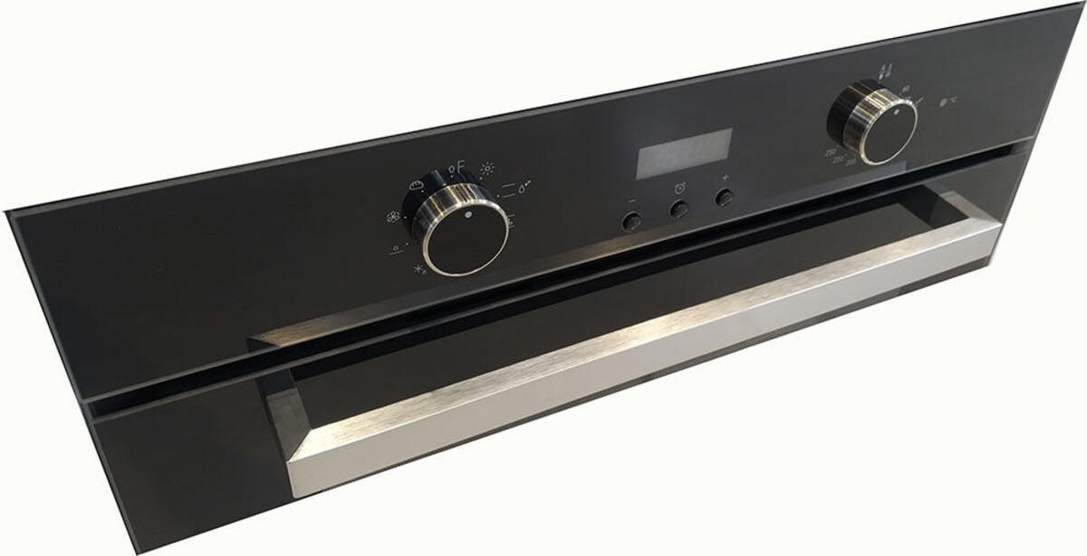 Krom Çerçeveli Siyah Fırın Düğmesi (2-ADET)