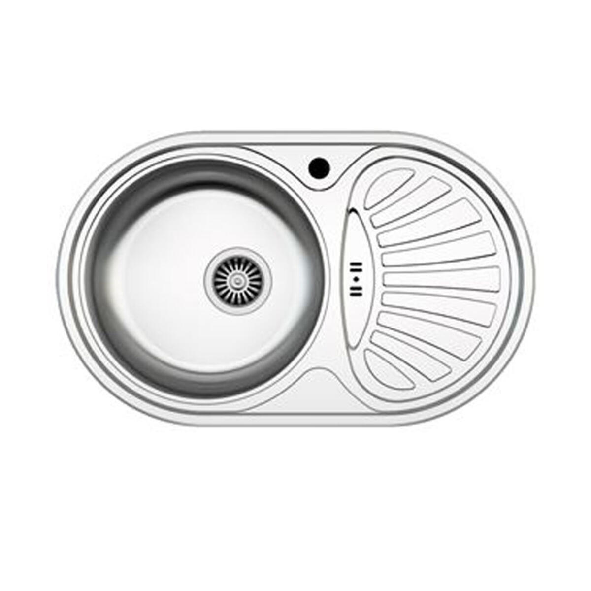 Vera V-06 Tezgaha Sıfır SAĞ Dekorlu Eviye (48*78)