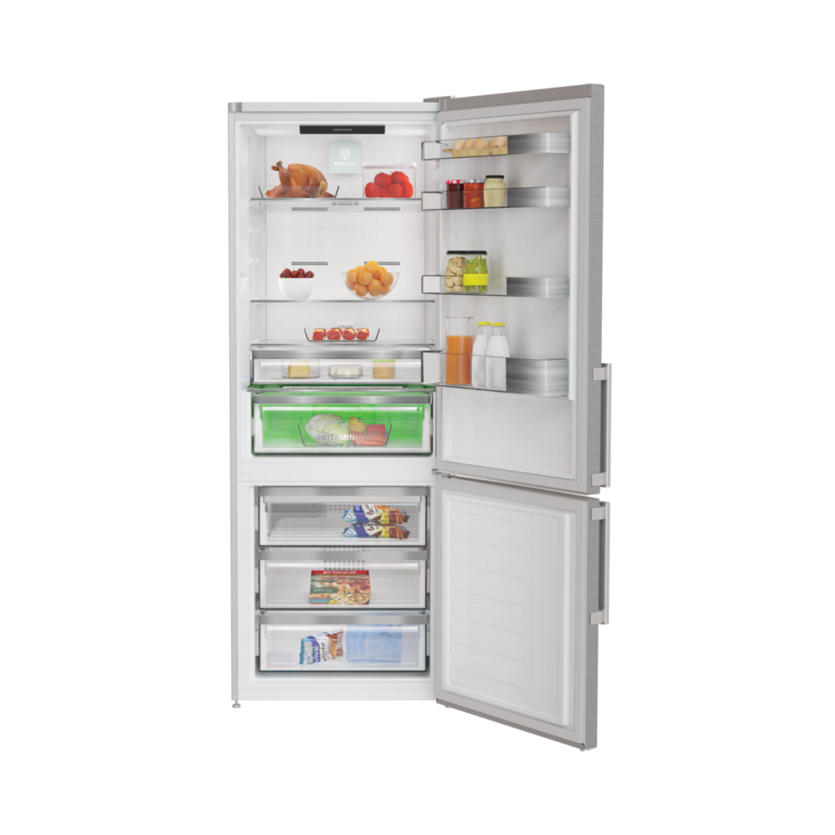 Grundig GKND 5600 I 514 lt 70 cm Inox Buzdolabı