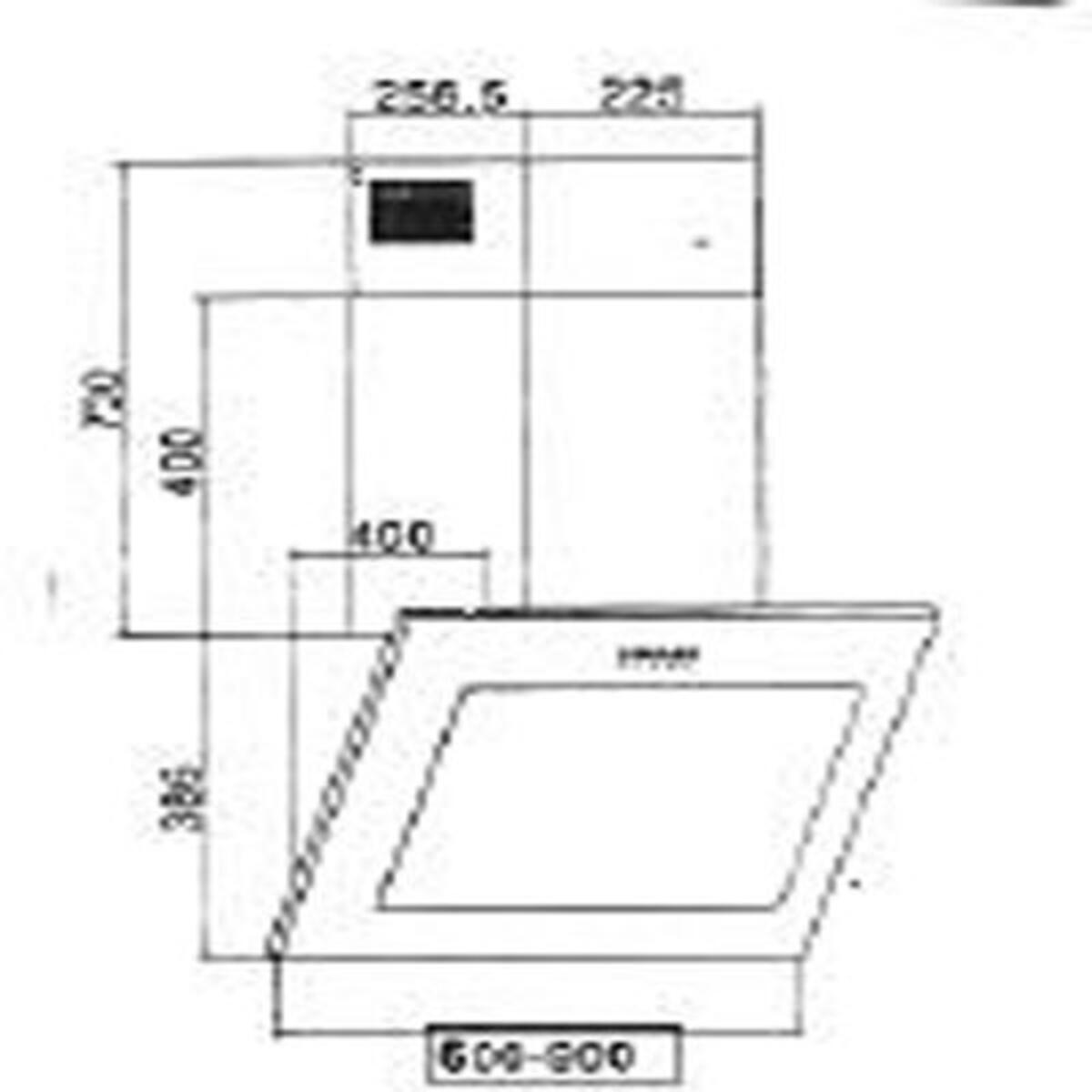 Dominox DA 615V BK A SİYAH CAM 60 CM DAVLUMBAZ