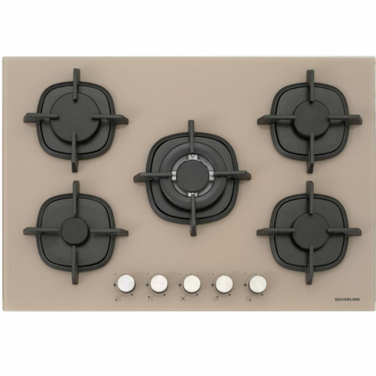 Silverline CS5364M01 75cm Wok Gözlü Vizon Cam Ankastre Ocak