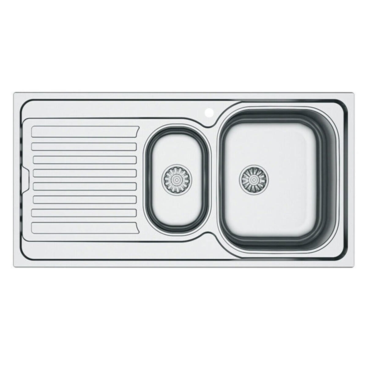 Vera V-148 Tezgaha Sıfır SOL 1,5 Göz Dam. Dekorlu Eviye (50*100)