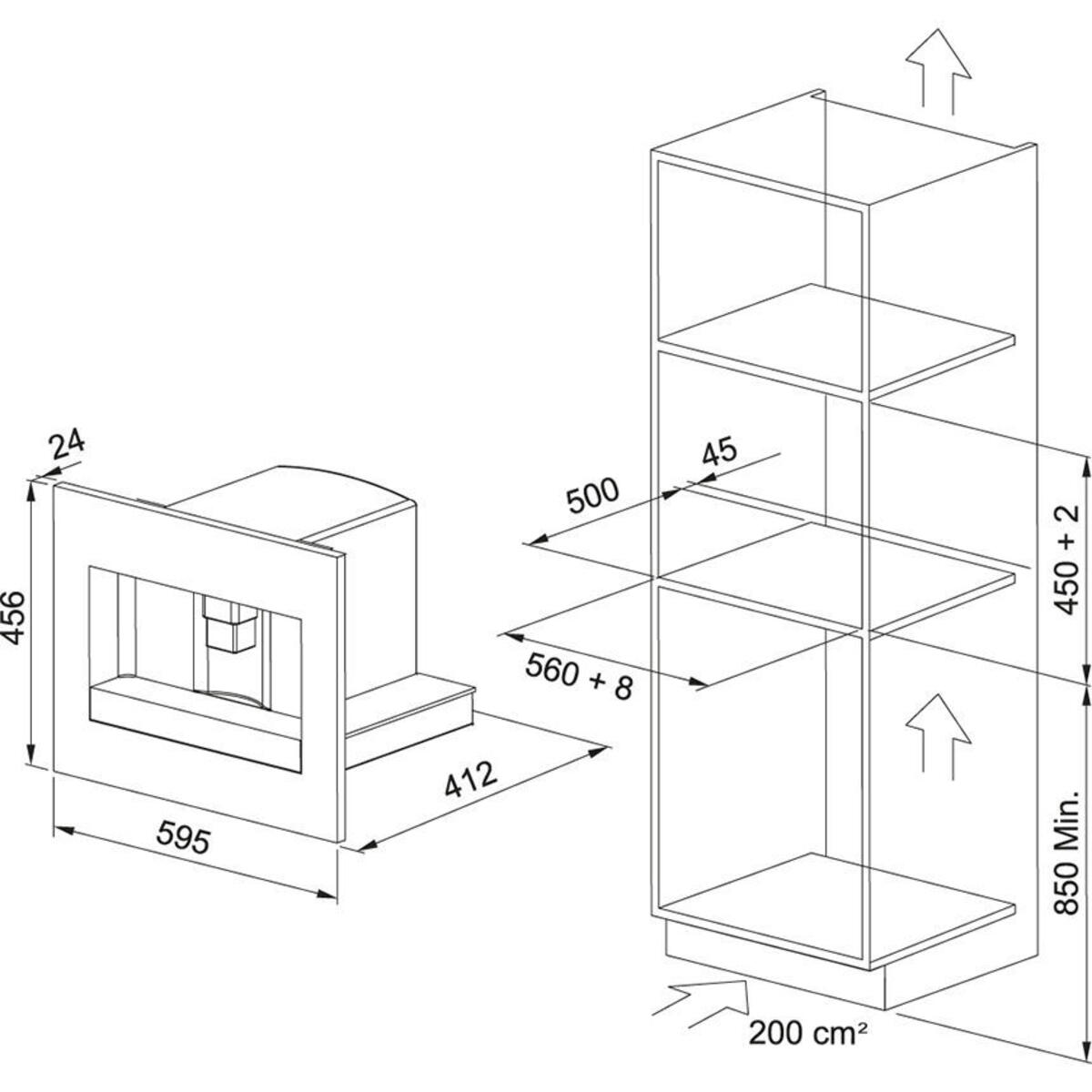 Franke FMY 45 CM XS ANKASTRE KAHVE MAKİNESİ