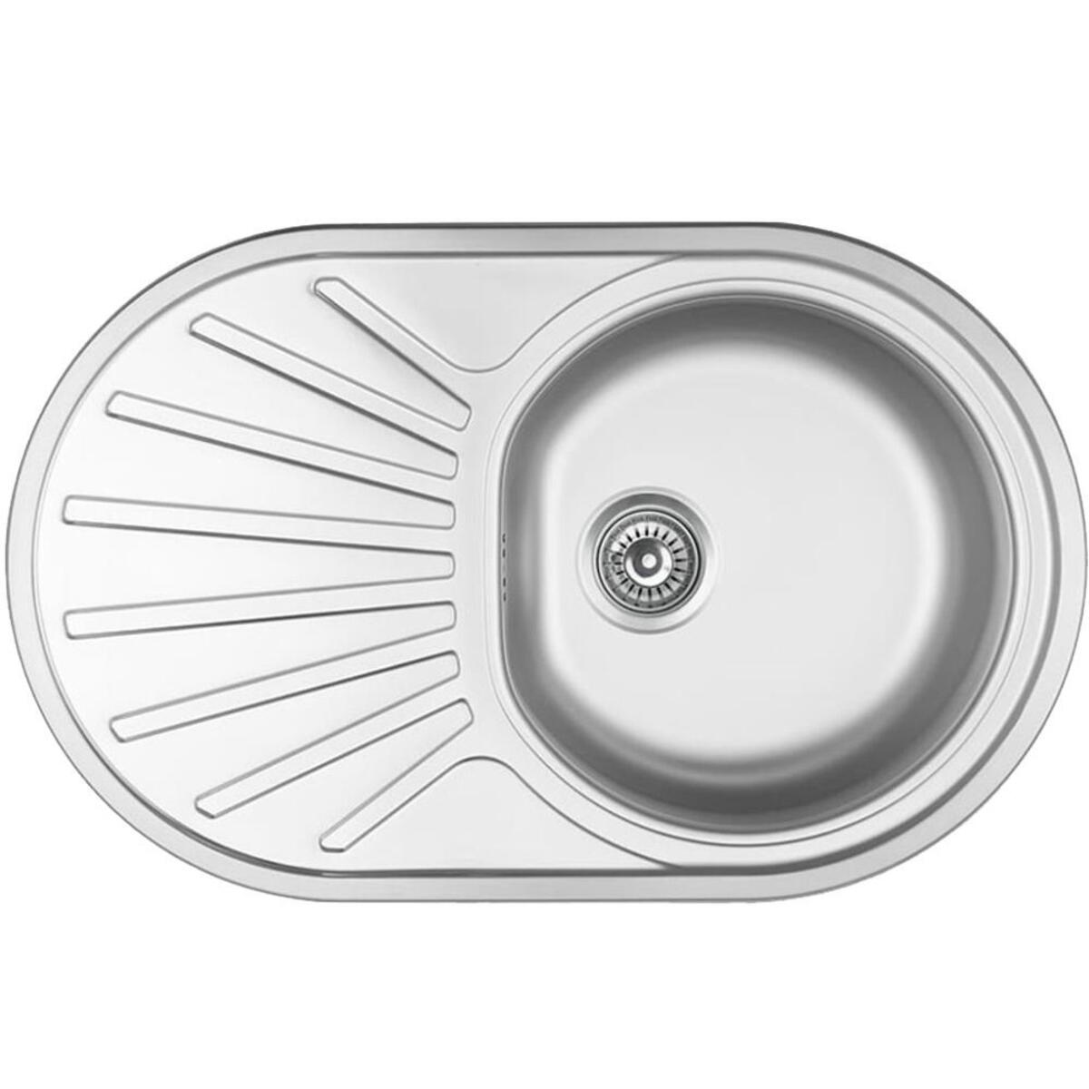 Vera V-78 SOL Tezgaha Sıfır Dekorlu Çelik Eviye (48*78)