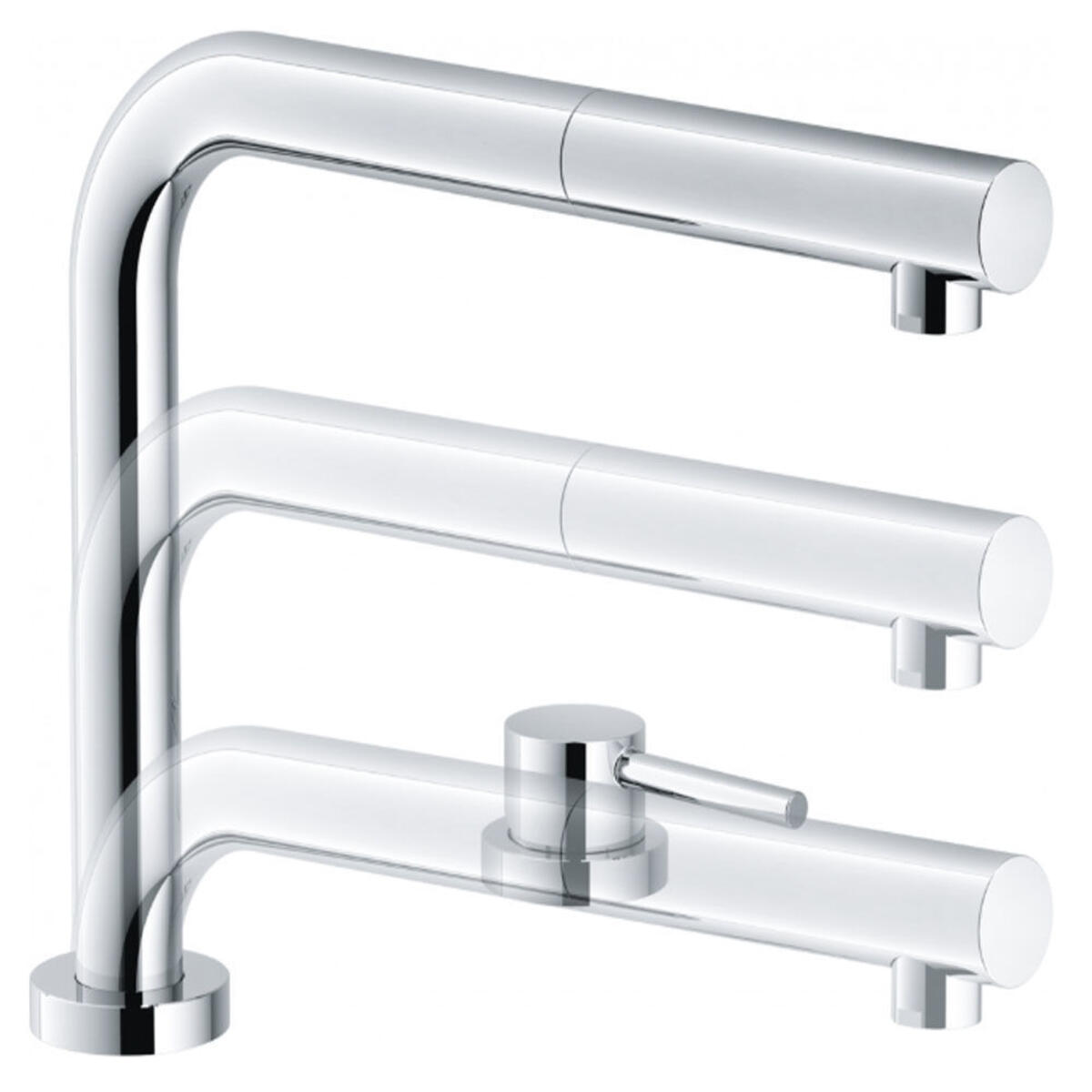 Franke Active Window Doccia Eğilebilen Krom Evye Bataryası