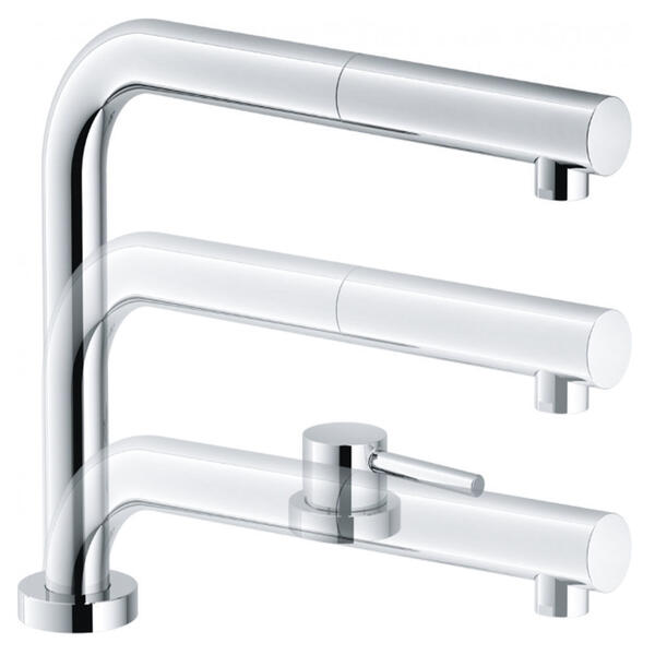 Franke Active Window Doccia Eğilebilen Krom Evye Bataryası