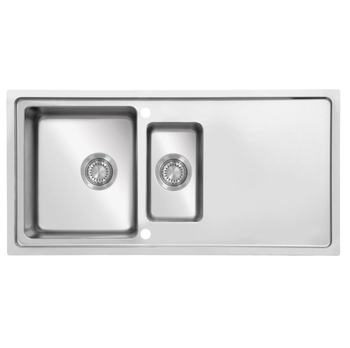 Ukinox MF 100 Tezgaha Sıfır Kumandalı Sifonlu 1mm Paslanmaz Çelik Eviye (500*100)