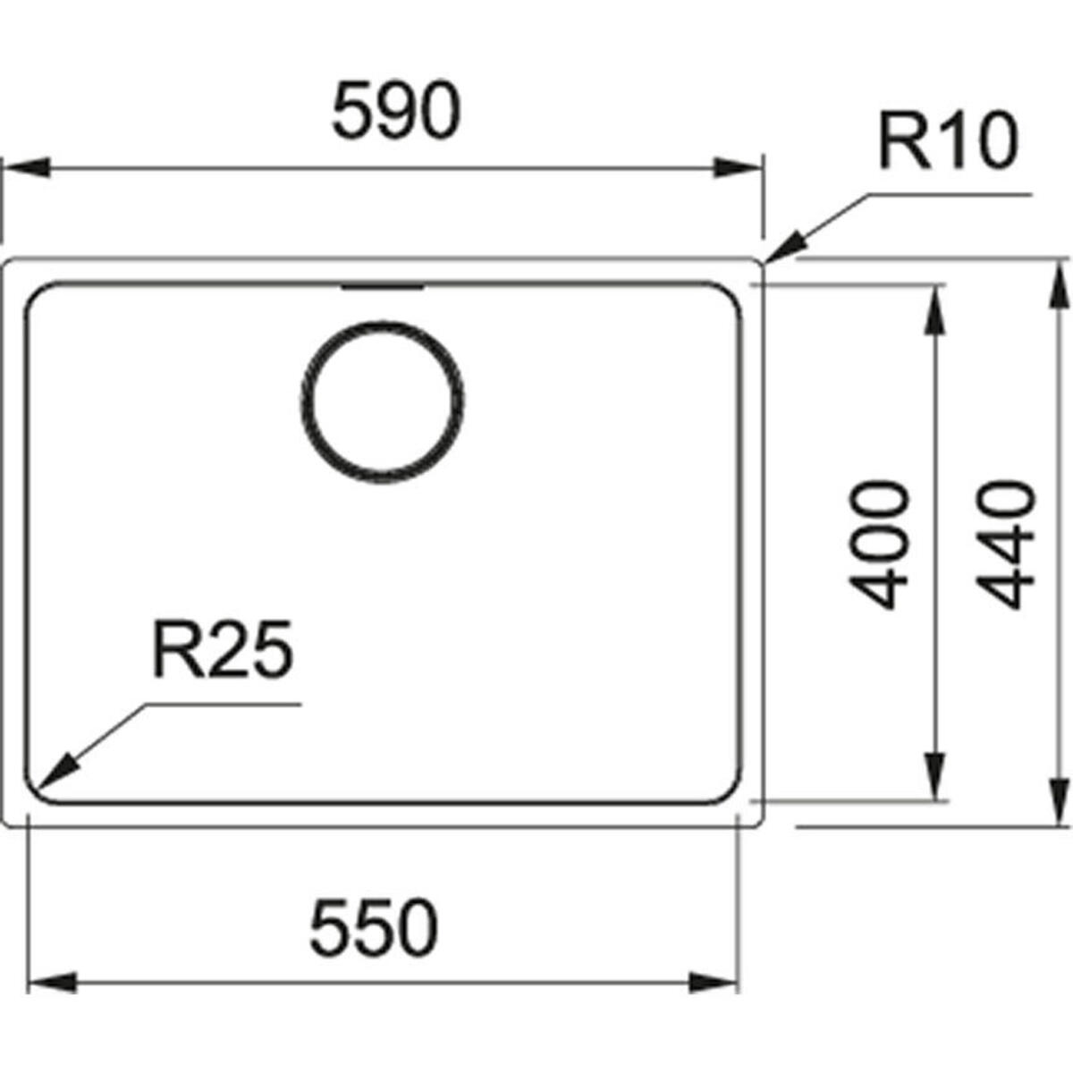 Franke MYX 110-55 Tezgah Altı Evye