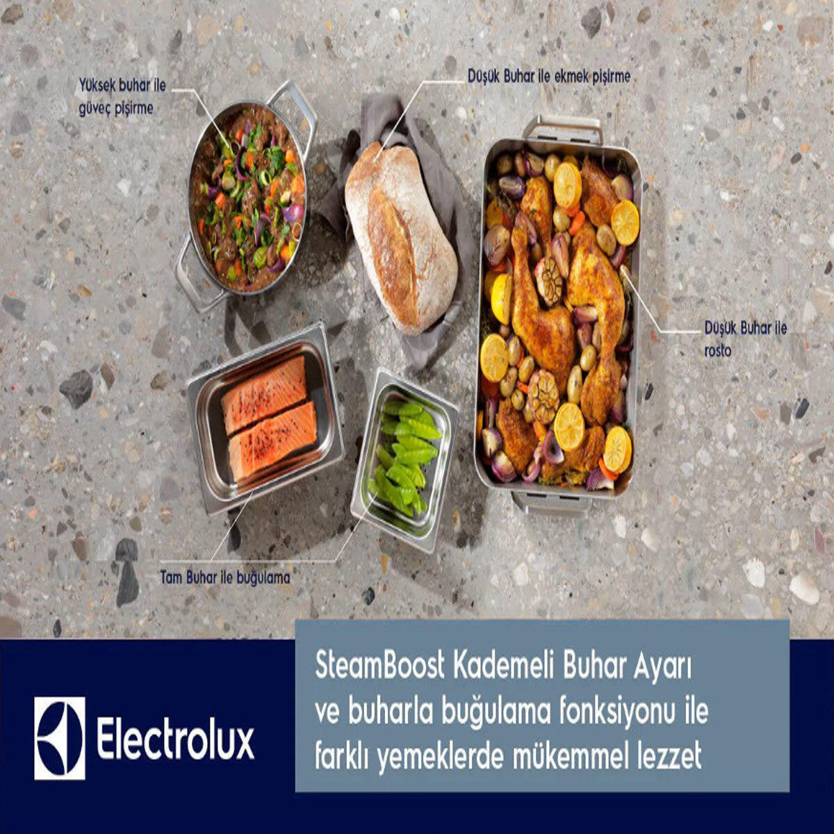 Electrolux EOB8S39Z Tam Buharlı Ankastre Fırın