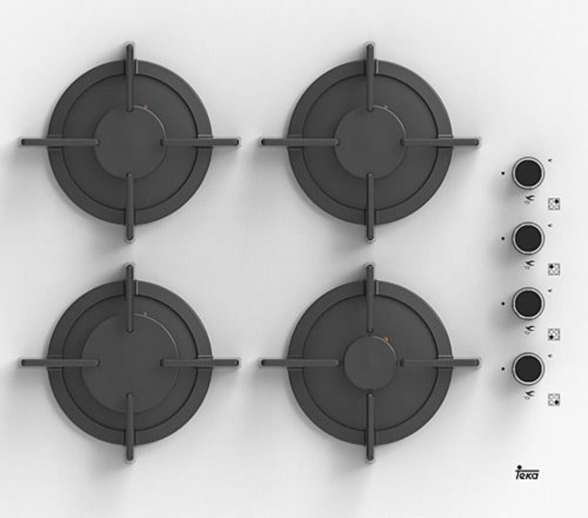 Teka PAC 60 4G AI AL CI Beyaz Cam Ankastre Ocak