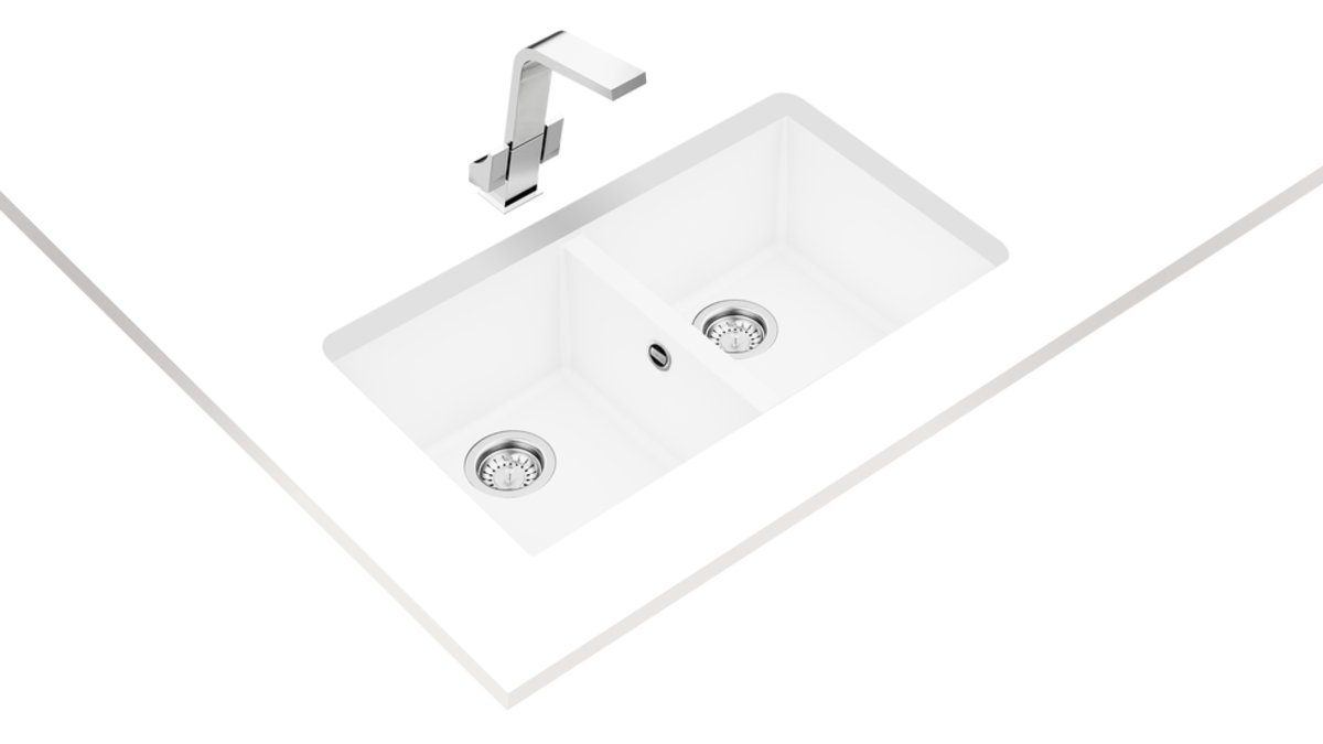 Teka SQUARE 2B 760 TG (Artic White) Beyaz Granit Evye