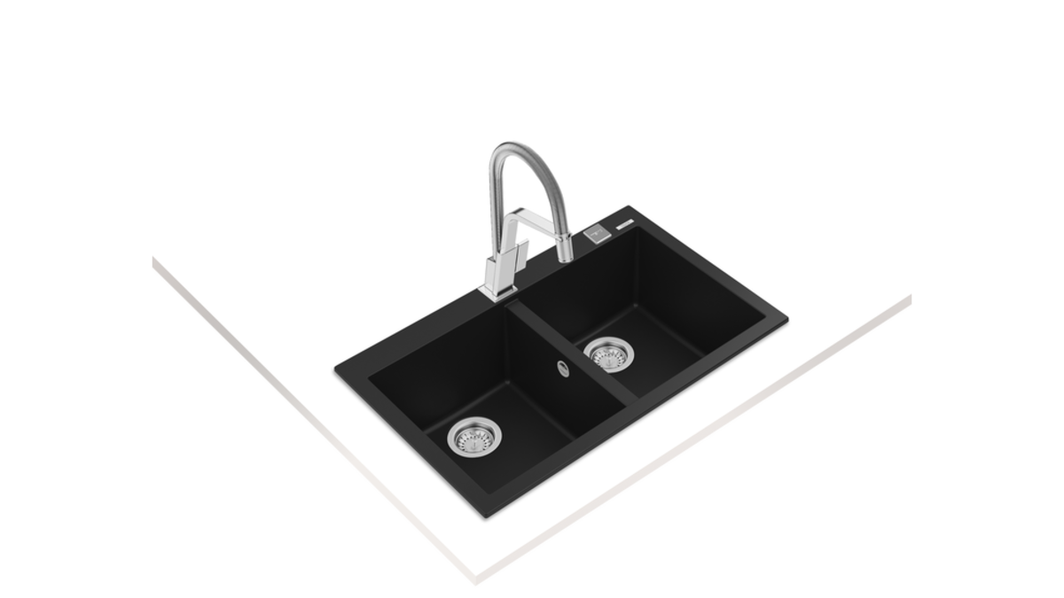 Teka FORSQUARE 2B 790 TG (Black) Siyah Granit Evye