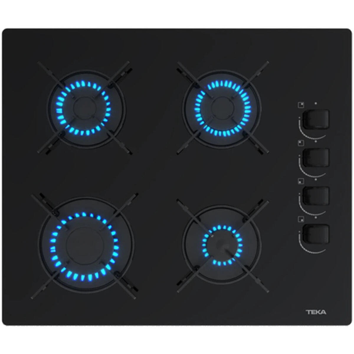 Teka GBE 64002 KBC BK (E4) Lama Izgaralı Siyah Cam Ankastre Ocak