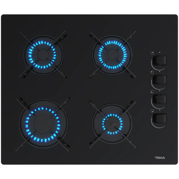 Teka GBE 64002 KBC BK (E4) Lama Izgaralı Siyah Cam Ankastre Ocak