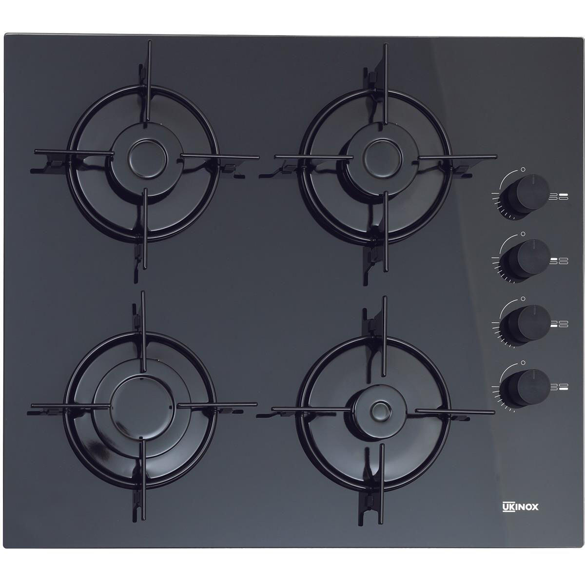 Ukinox CARLO 60 Siyah Cam Ankastre Ocak