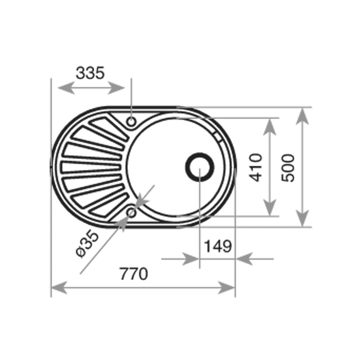 Teka DR 77 1B 1D Çelik Evye