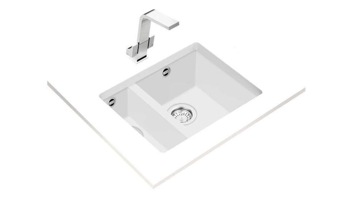 Teka FORSQUARE 2B 590 TG (Artic White) Beyaz Granit Evye