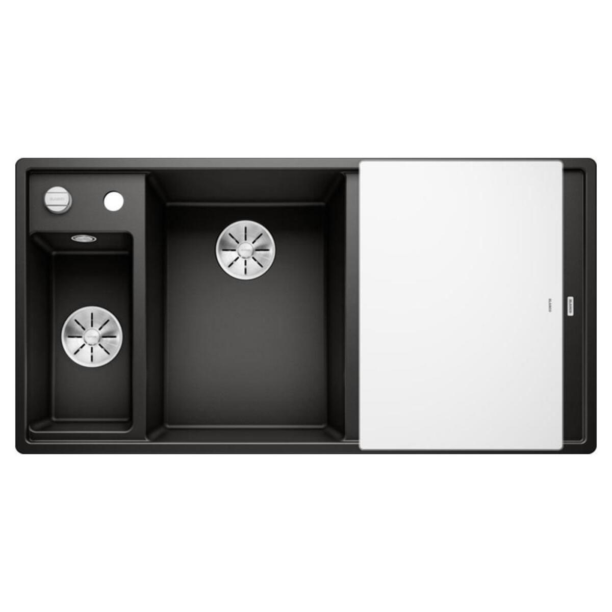 Blanco AXIA III 6 S SAĞ Siyah Granit Eviye Cam Kesme Tahtalı Infino 