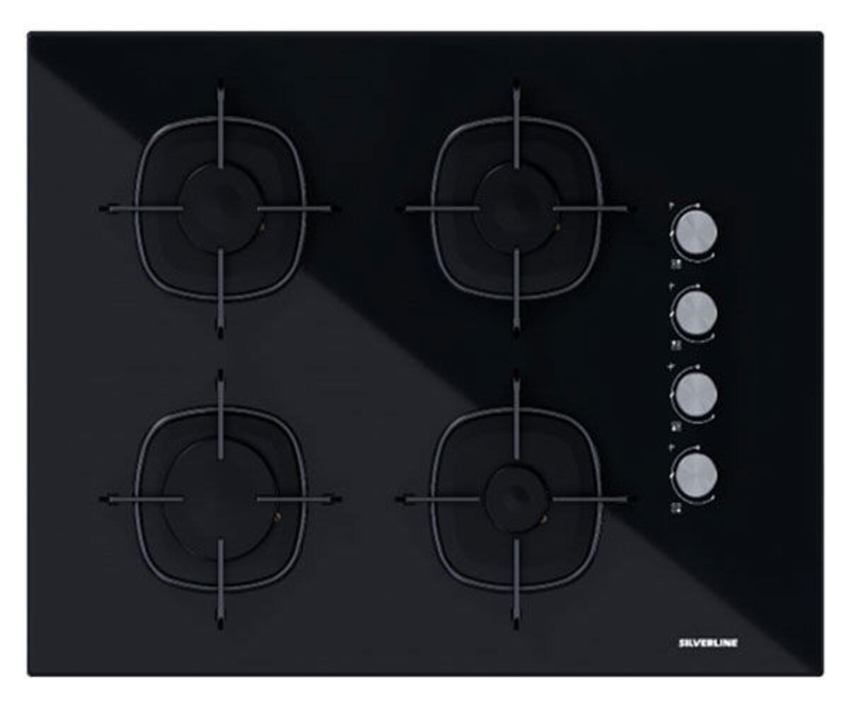 Silverline CS5665B01  65cm Siyah Cam Ankastre Ocak