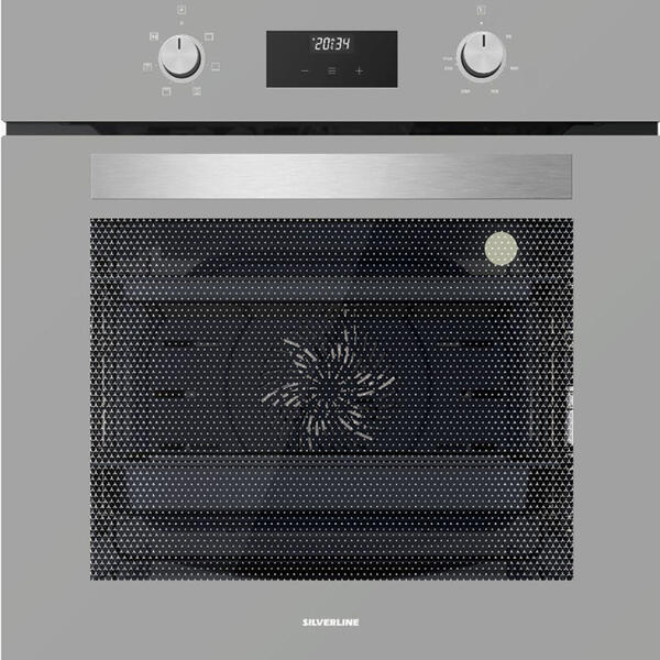 Silverline BO6502S02 Gri Ankastre Fırın (YENİ Gömülebilir Düğmeli)