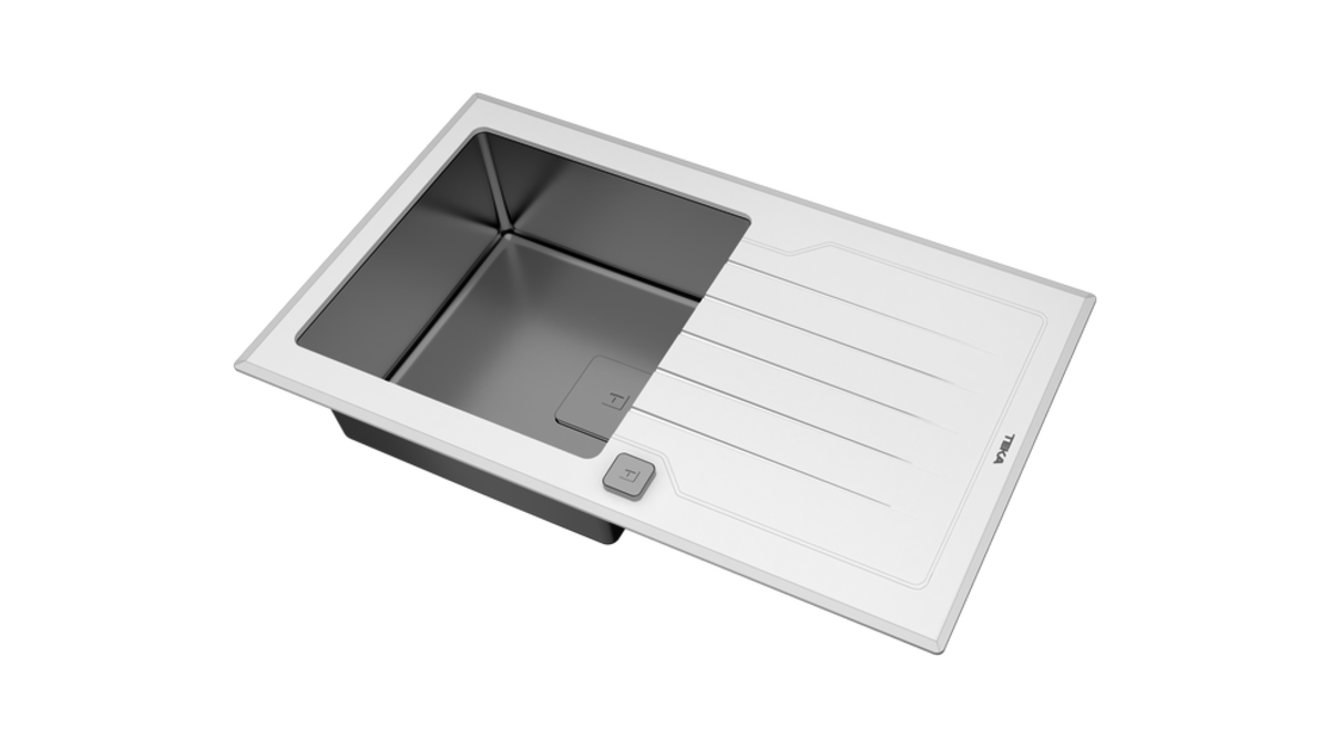 Teka DIAMOND RS15 1B 1D 86 (WST WHITE) Beyaz Cam Evye