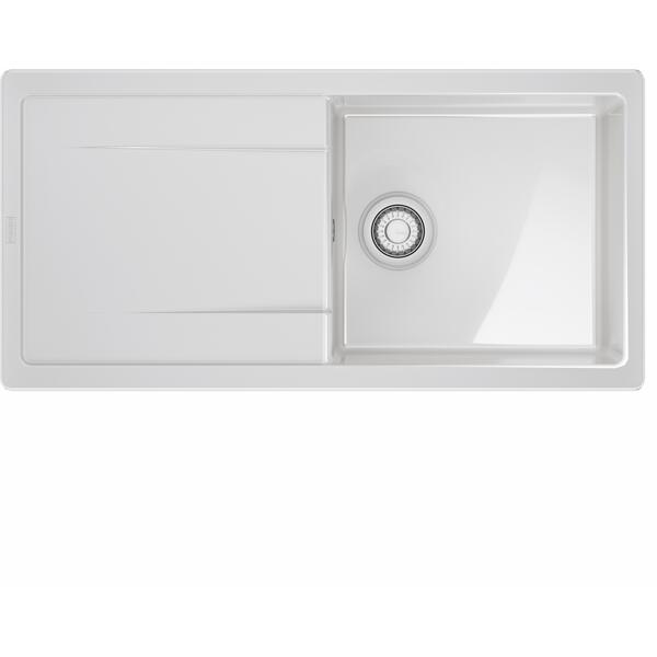 Franke MXK 611-100 Parlak Beyaz Tezgahüstü Seramik Evye