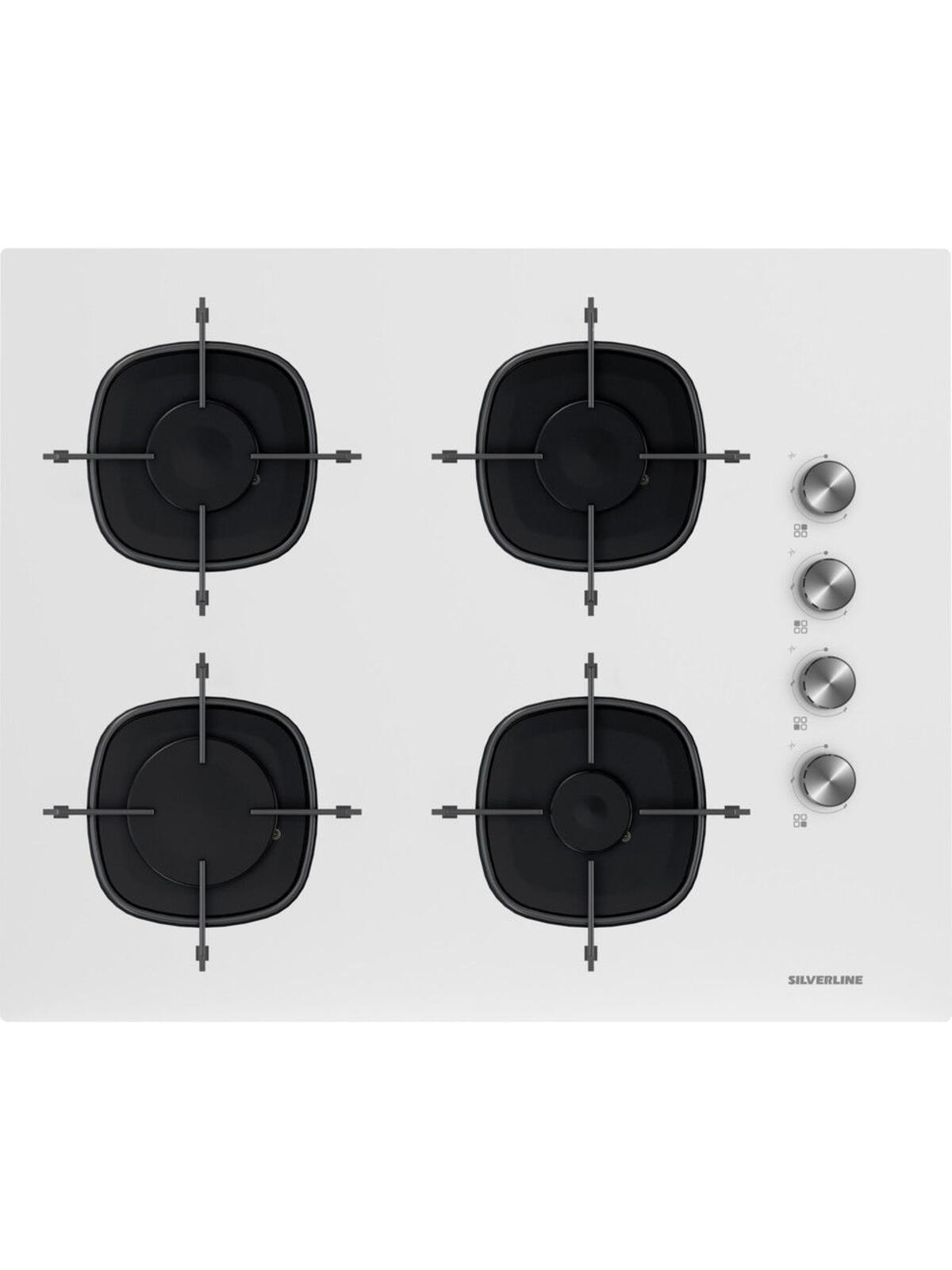 Silverline CS5700-E7W01  65cm BEYAZ Cam Emaye Izg. Ankastre Ocak