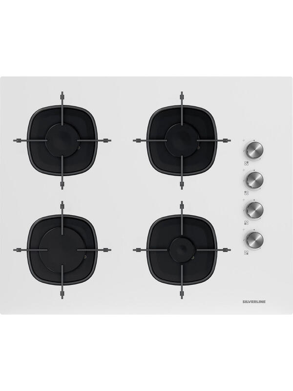 Silverline CS5700-E7W01  65cm BEYAZ Cam Emaye Izg. Ankastre Ocak