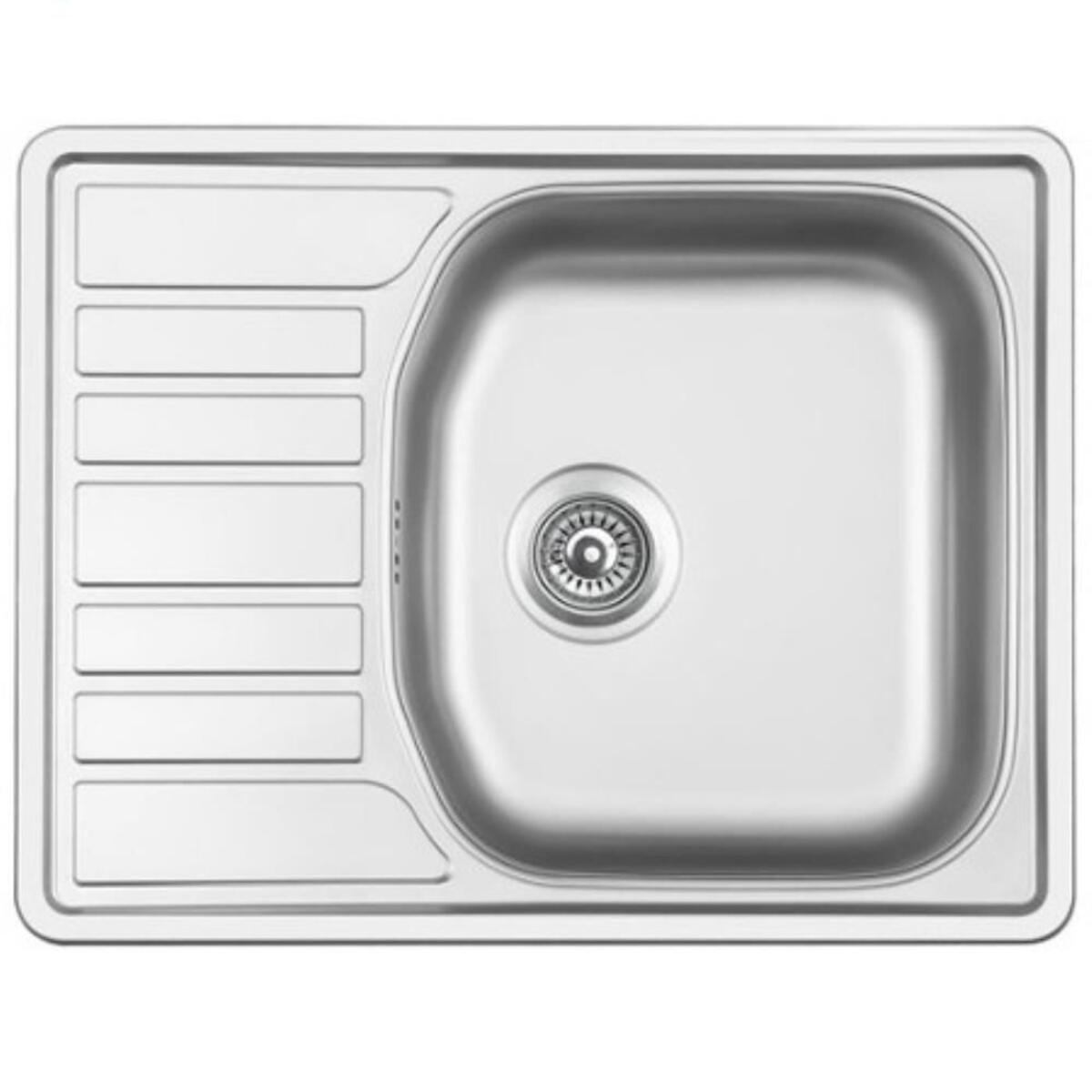 Vera V-62 SOL Tezgaha Sıfır Dekorlu Çelik Eviye (48*62)