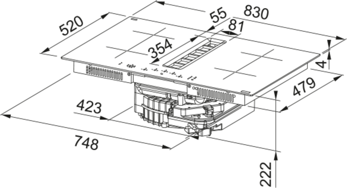 Franke FMA 8372 4RC R HI Maris 2gether Ankastre Entegre Aspiratörlü Ocak