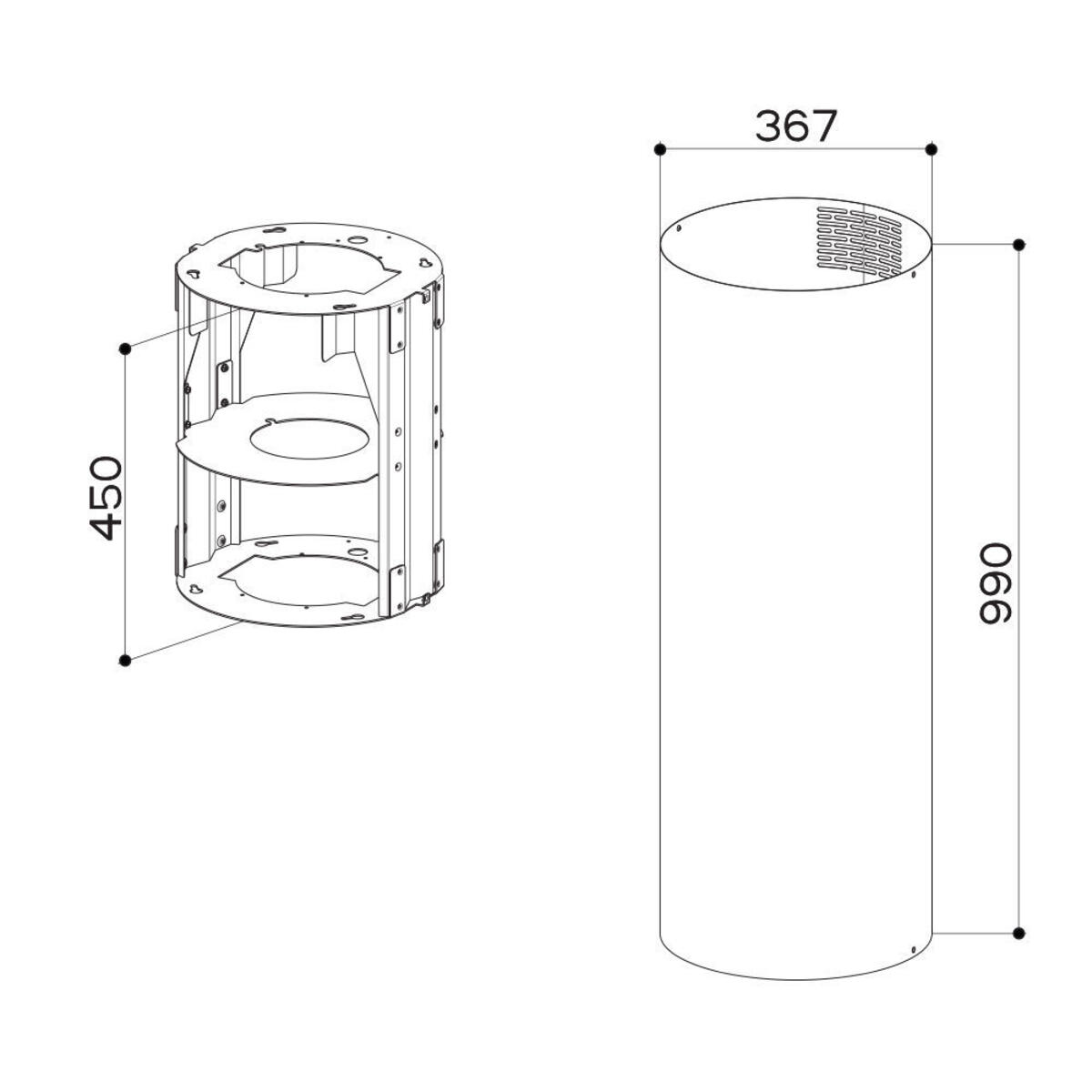 Franke WH H990 Üst baca takımı