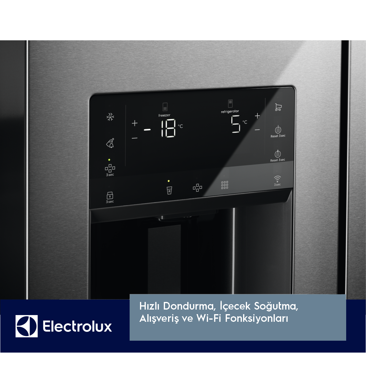 Electrolux LLI9VF54X0 Inox 4 Kapılı Gardrop NoFrost Buzdolabı