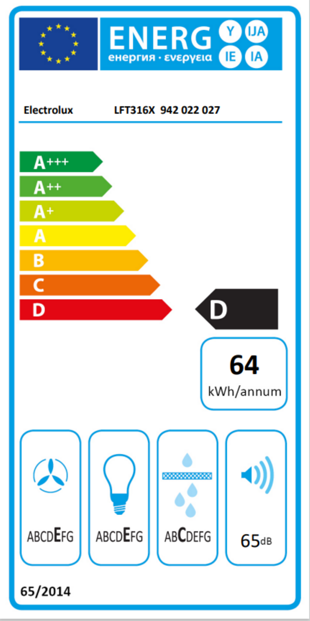 Electrolux LFT316X Inox Duvar Tipi Davlumbaz