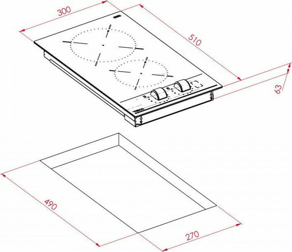 Teka TBC 32000 XFL BK Düğmeli Domino Elektrikli Ankastre Ocak