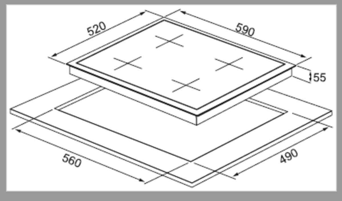 Silverline CS5349S01 Gri Ankastre Ocak