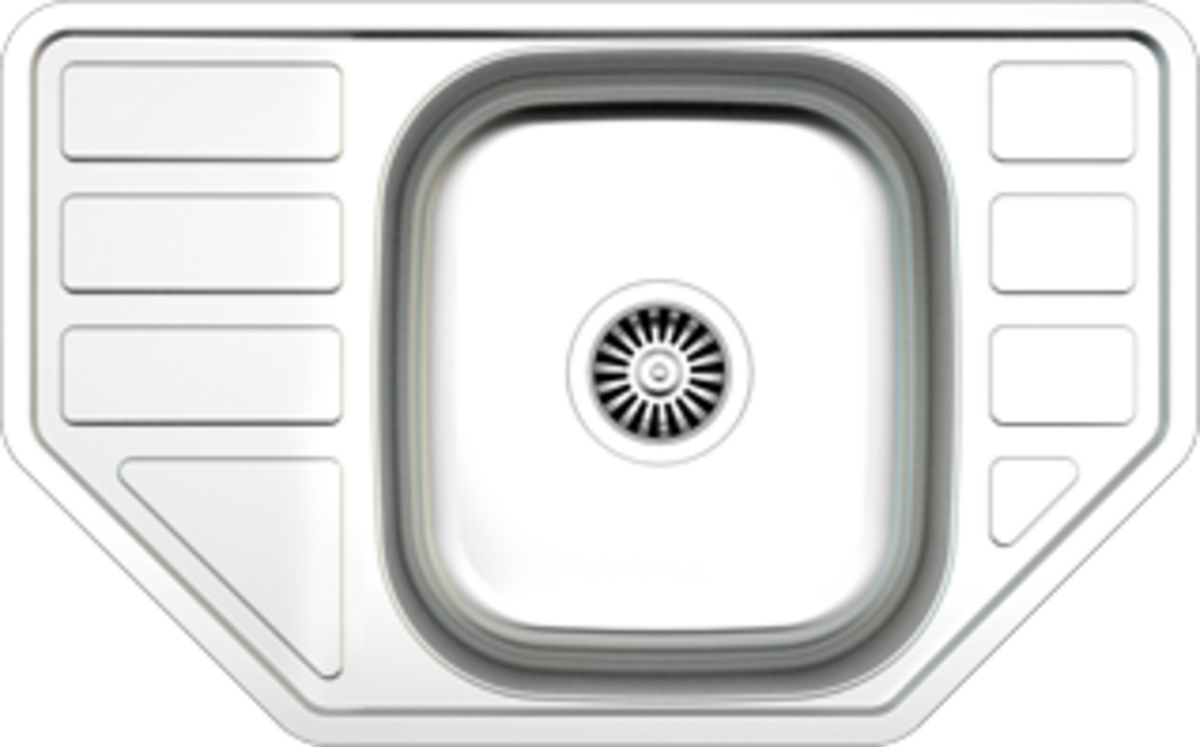 Vera V-256 Tezgaha Sıfır Köşe Dekorlu Eviye (48-77)