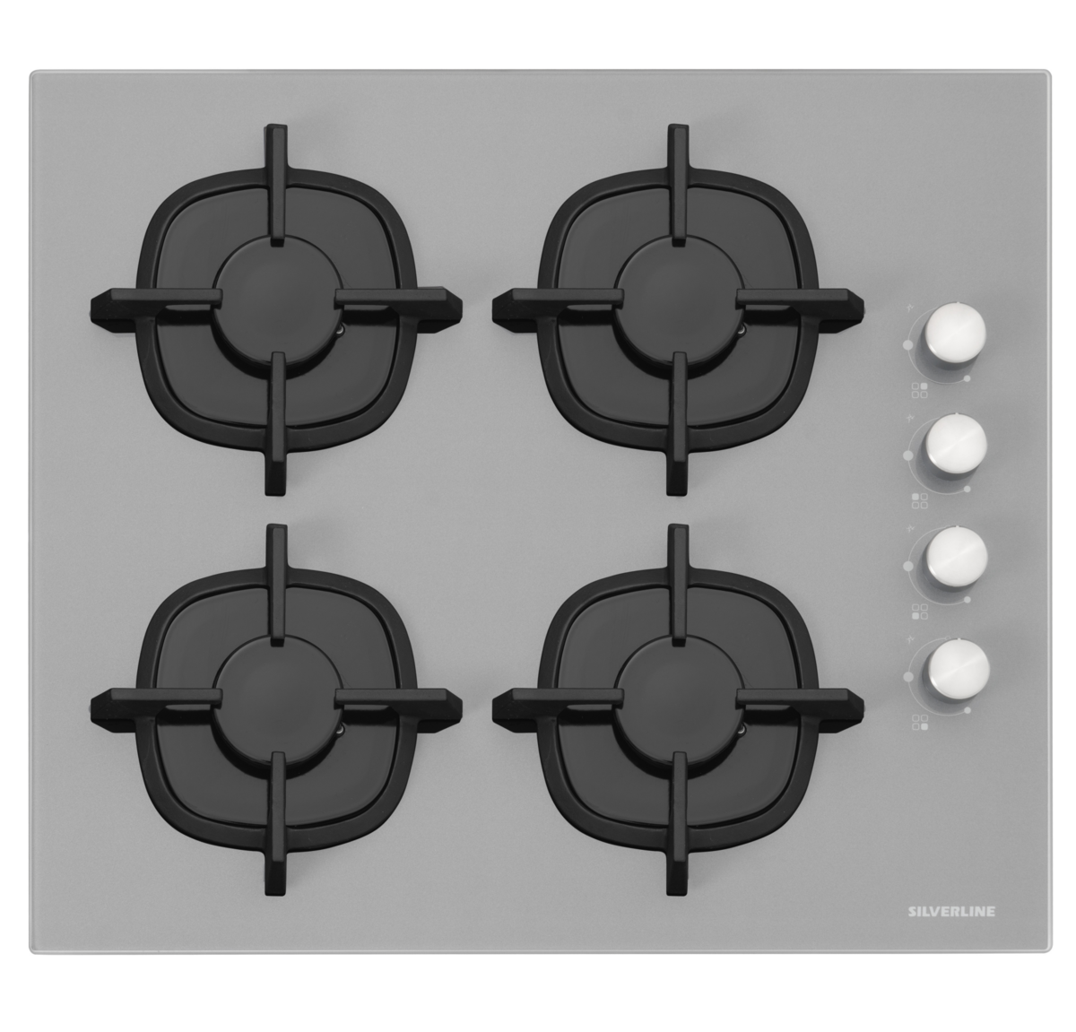 Silverline CS5701-C6S01  3G1W GRİ C. WOK DÖKÜM IZG. Ankastre Ocak
