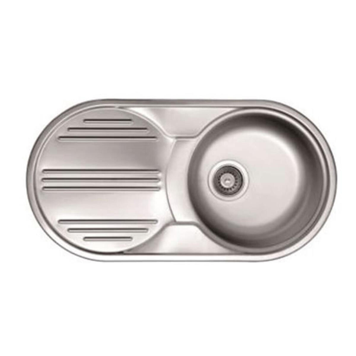 Dominox Luna X 611 Sol Damlalıklı Çelik Evye (435*830mm)